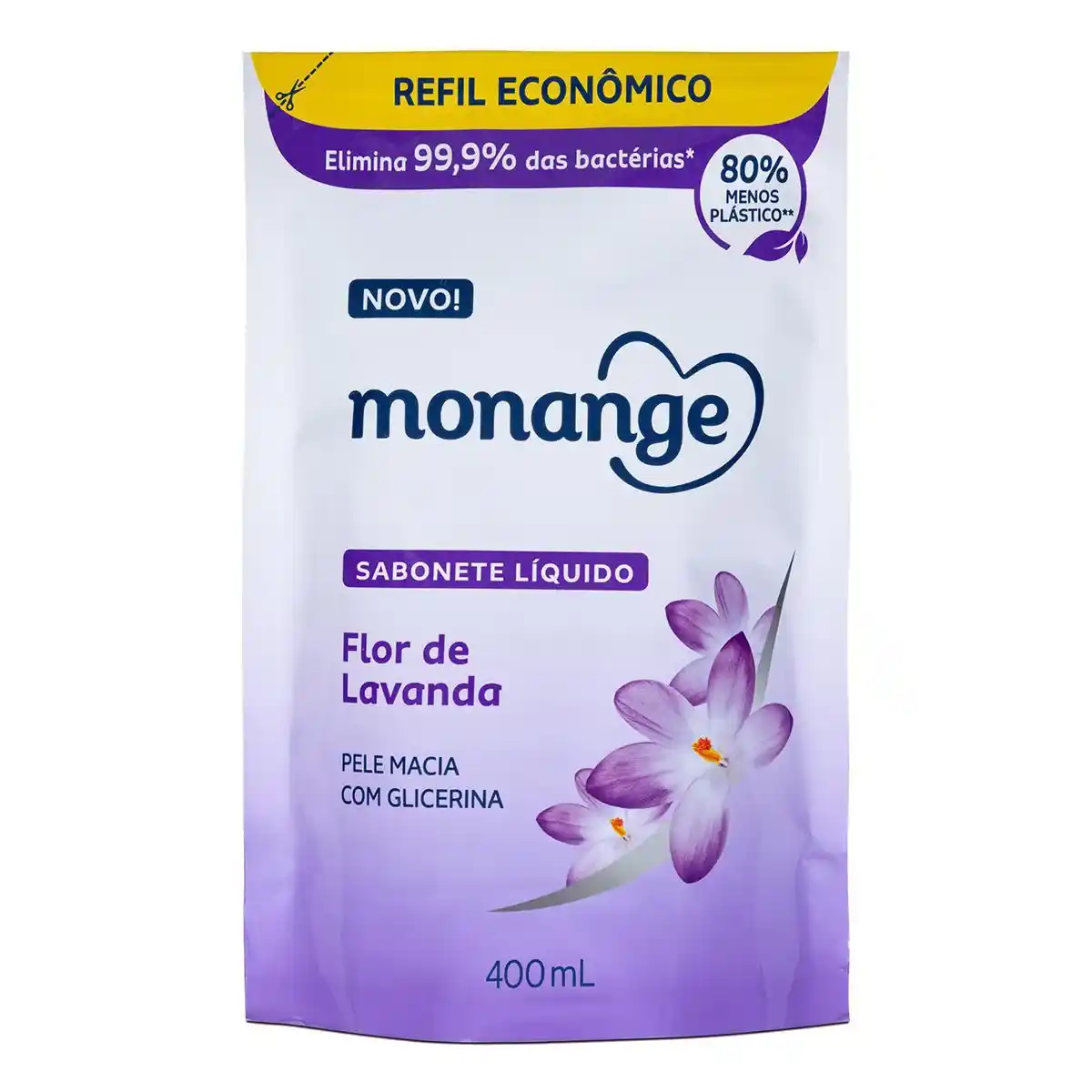 SABONETE LIQUIDO MONANGE LAVANDA REFIL 400ML