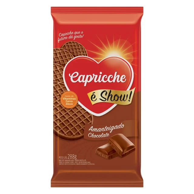 BISCOITO AMANTEIGADO CAPRICCHE CHOCOLATE 288G