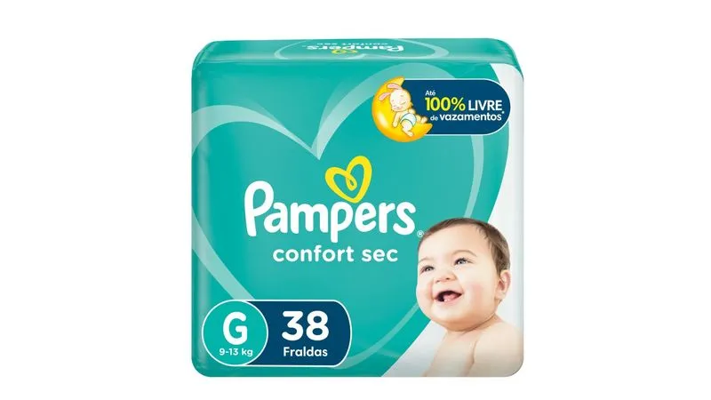 FRALDA PAMPERS CONFORT SEC MEGA G 38U