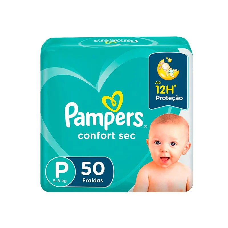 FRALDA PAMPERS CONFORT SEC MEGA P 50U