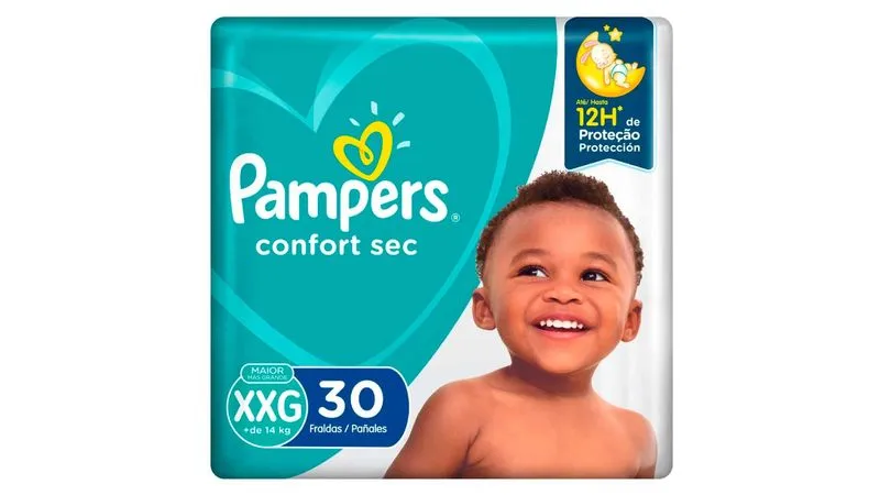FRALDA PAMPERS CONFORT SEC MEGA XXG 30U