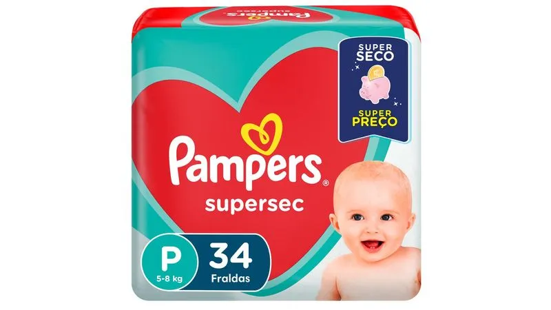 FRALDA PAMPERS SUPERSEC P 34U