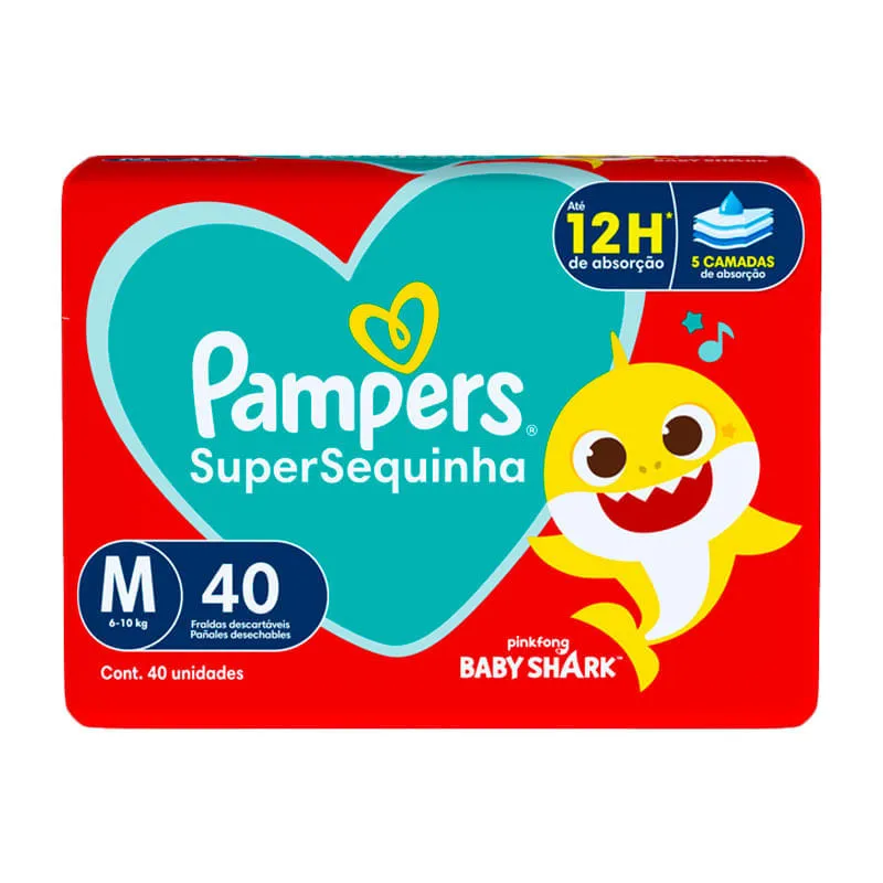 FRALDA PAMPERS SUPERSEQUINHA MEGA M 40U