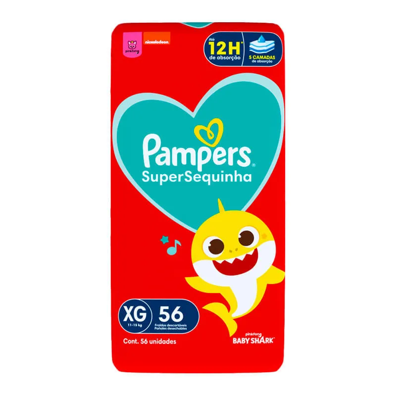 FRALDA PAMPERS SUPERSEQUINHA XG 56U