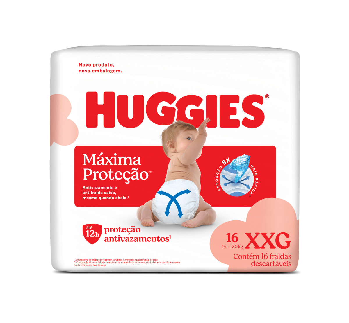 FRALDA HUGGIES JUMBO MAXIMA PROTECAO XXG 16U