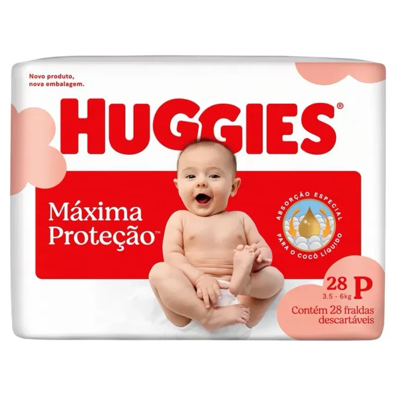 FRALDA HUGGIES JUMBO MAXIMA PROTECAO P 28U