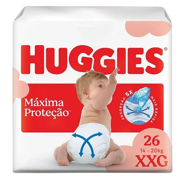 FRALDA HUGGIES MEGA MAXIMA PROTECAO XXG 26U