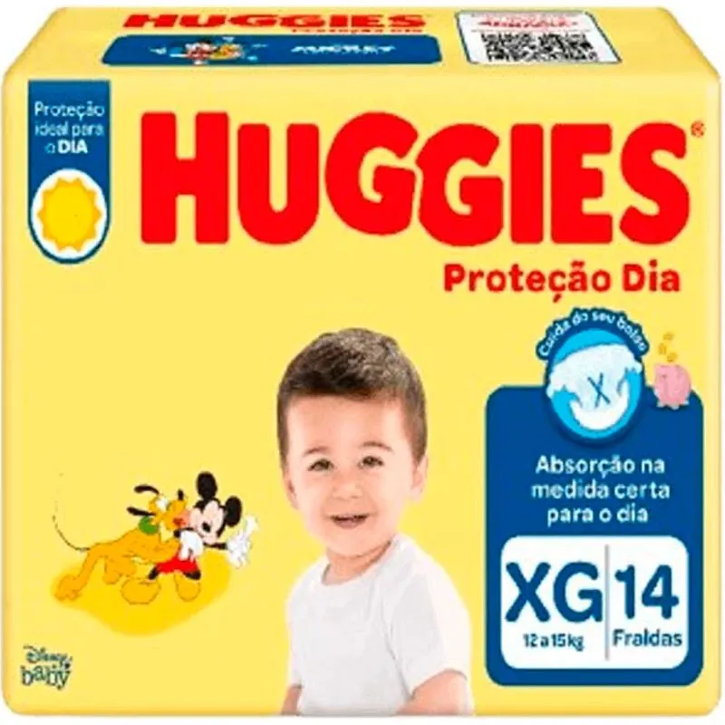 FRALDA HUGGIES JUMBINHO PROTECAO DIA XG 14U