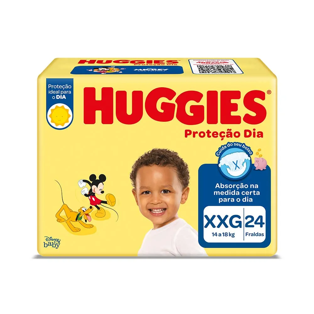 FRALDA HUGGIES JUMBO PROTECAO DIA XXG 24U