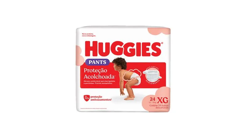 FRALDA HUGGIES ROUPINHA PROTECAO ACOLCHOADA MEGA XG 24U