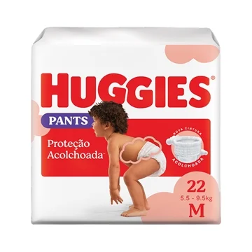 FRALDA HUGGIES ROUPINHA JUMBO PROTECAO ACOLCHOADA M 22U