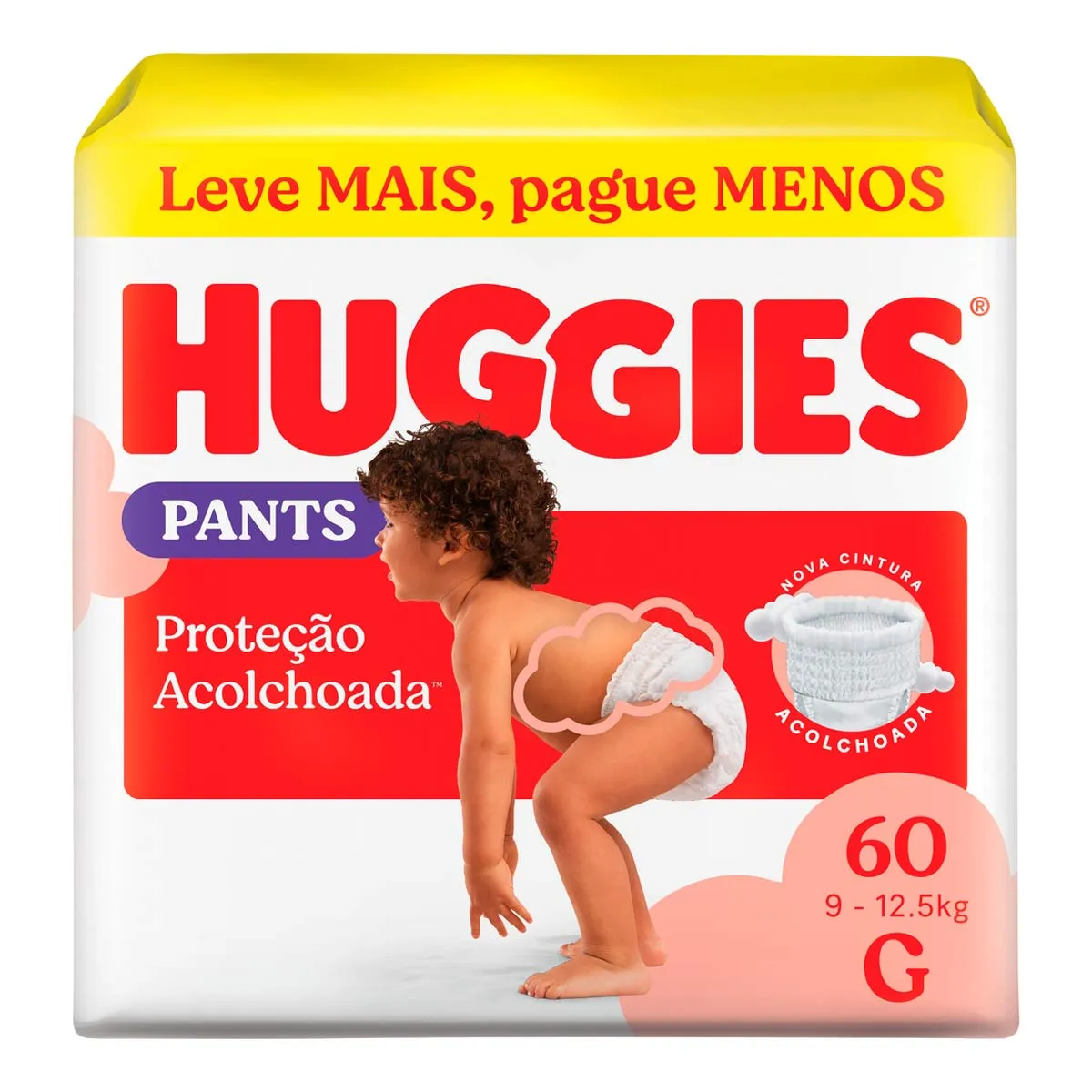 FRALDA HUGGIES ROUPINHA HIPER PROTECAO ACOLCHOADA G 60U