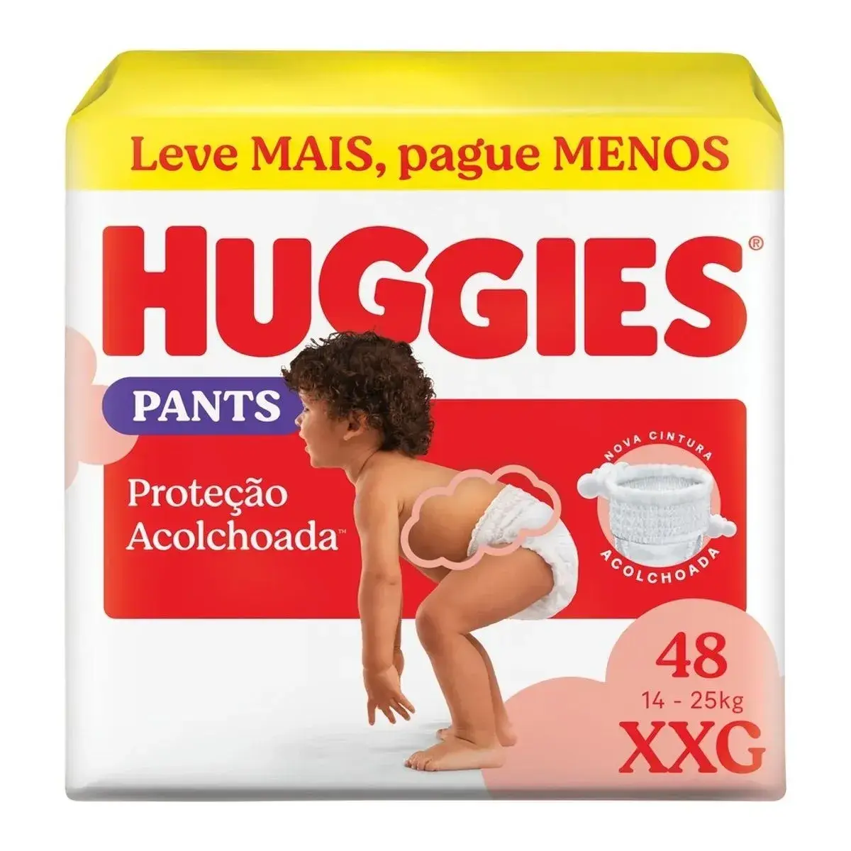 FRALDA HUGGIES ROUPINHA HIPER PROTECAO ACOLCHOADA XXG 48U