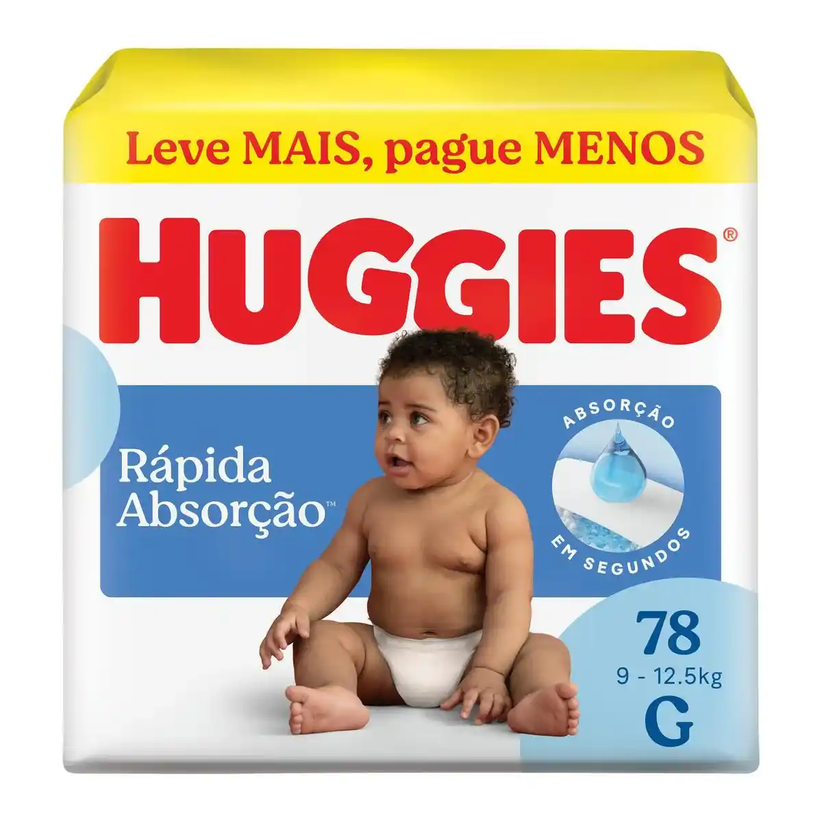 FRALDA HUGGIES HIPER RAPIDA ABSORCAO G 78U