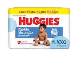 FRALDA HUGGIES HIPER RAPIDA ABSORCAO XXG 66U