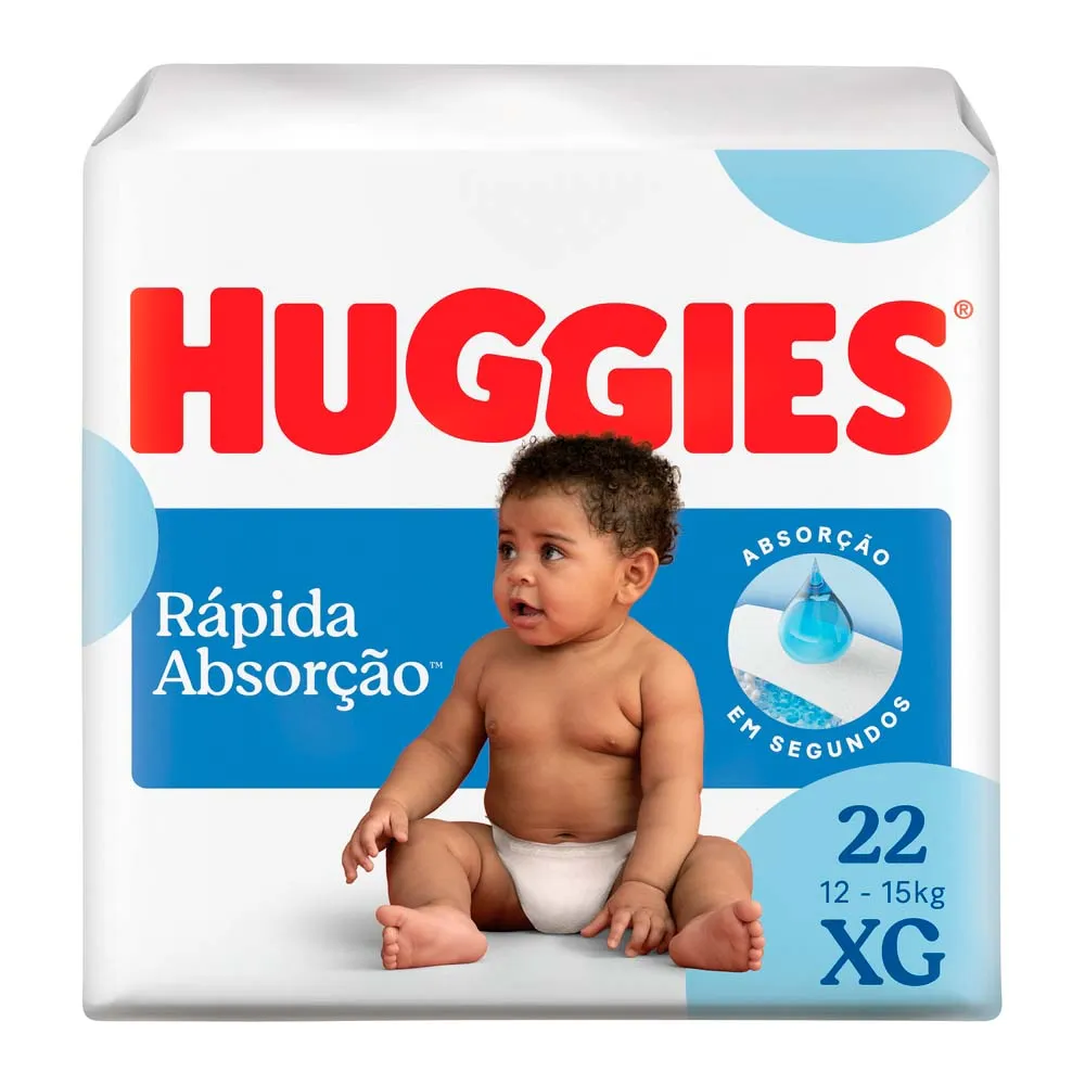 FRALDA HUGGIES JUMBO RAPIDA ABSORCAO XG 22U