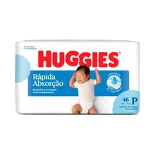 FRALDA HUGGIES MEGA RAPIDA ABSORCAO P 46U