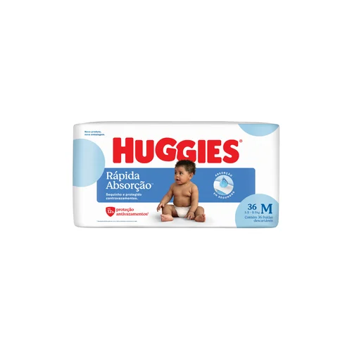 FRALDA HUGGIES MEGUINHA RAPIDA ABSORCAO M 36U