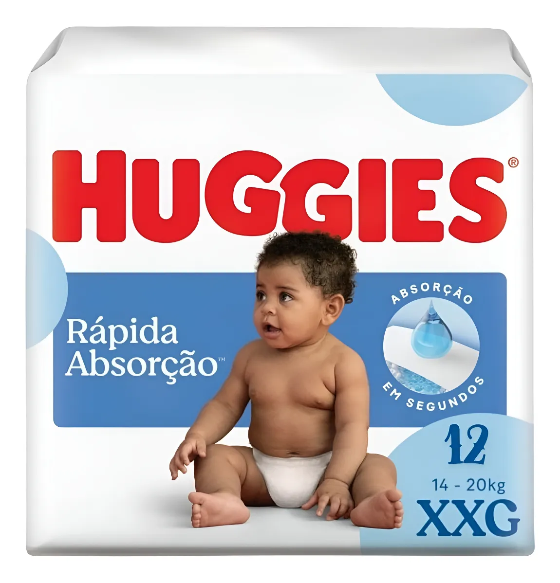 FRALDA HUGGIES JUMBINHO RAPIDA ABSORCAO XG 12U
