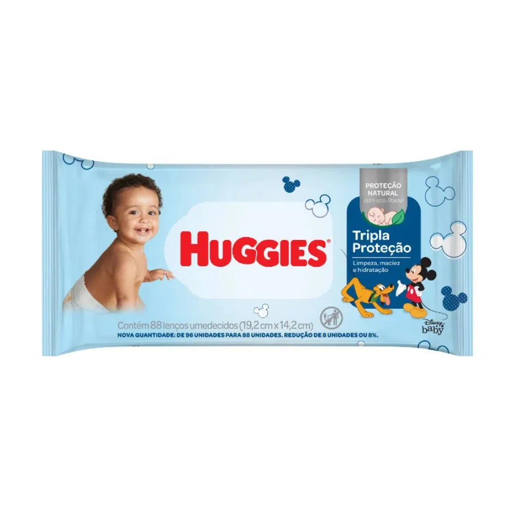 TOALHA UMEDECIDA HUGGIES TRIPLA PROTECAO 88U