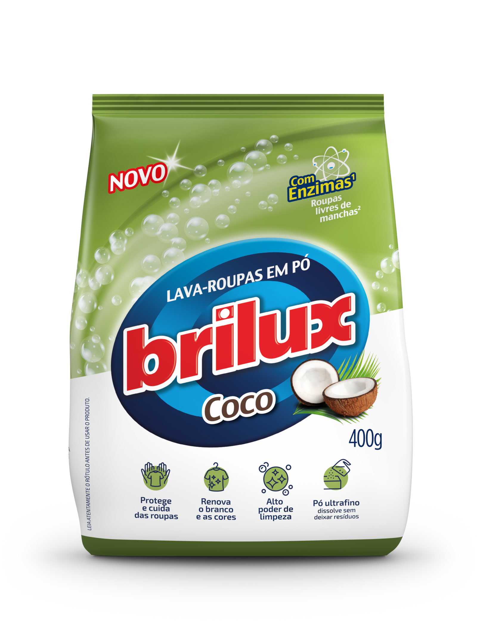 LAVA ROUPA EM PO BRILUX COCO 400G