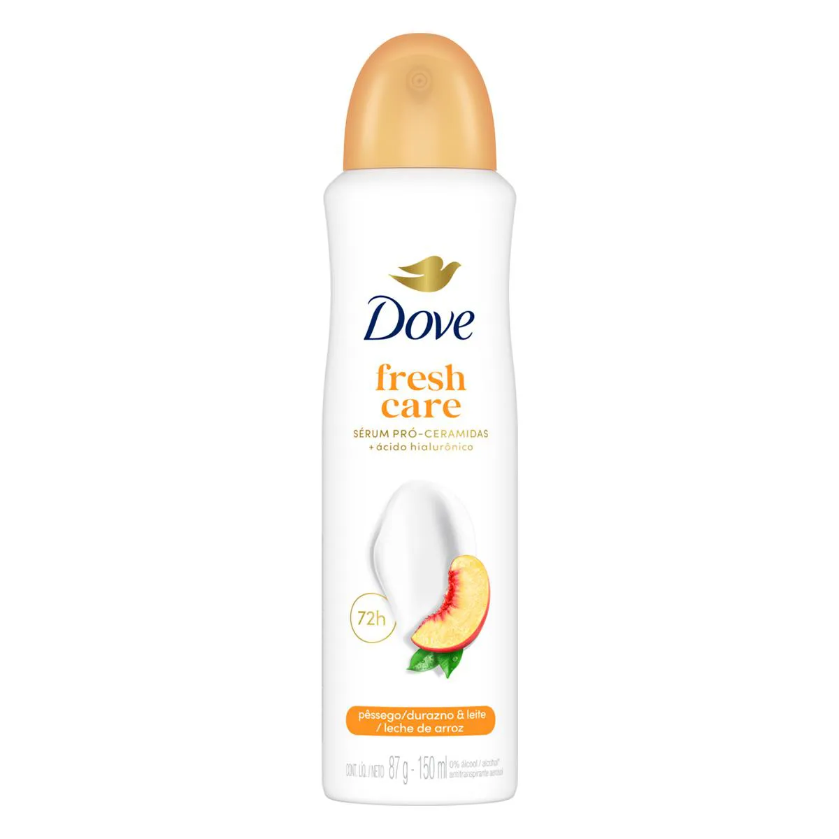 DESODORANTE AEROSOL DOVE FRESH CARE PESSEGO FEMININO 150ML