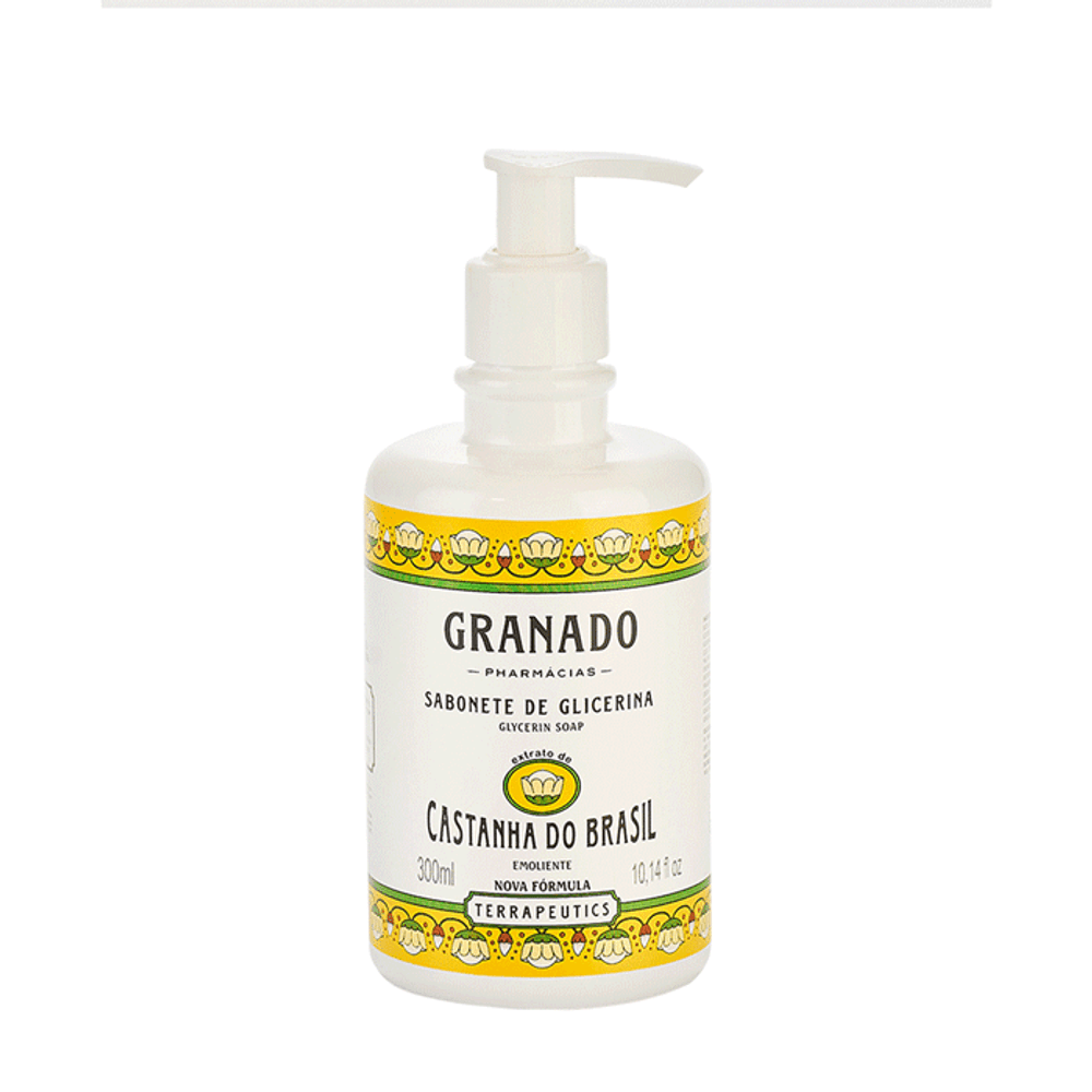SABONETE LIQUIDO GRANADO CASTANHA DO BRASIL VASO 300ML