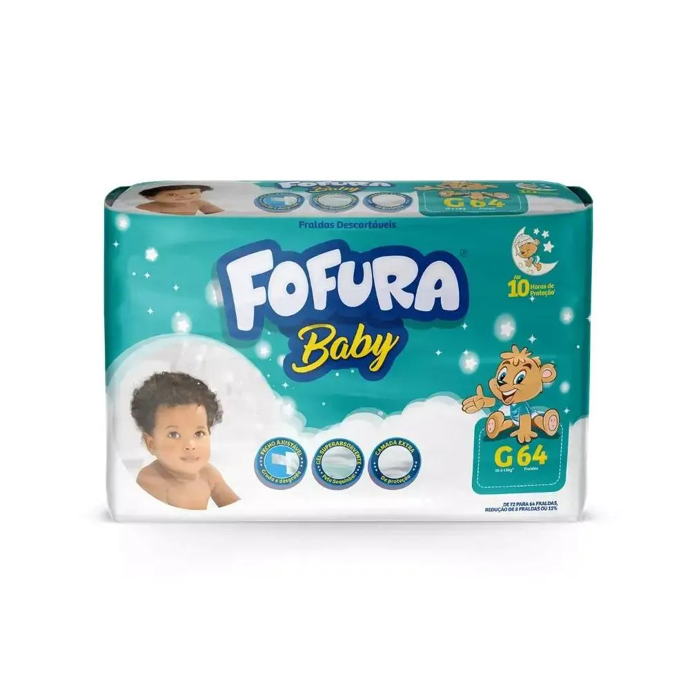 FRALDA FOFURA BABY HIPER G 64U