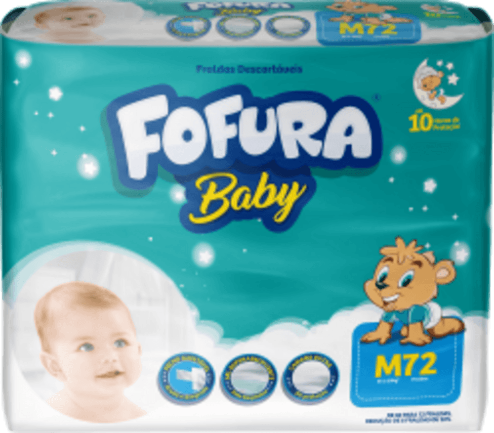 FRALDA FOFURA BABY HIPER M 72U