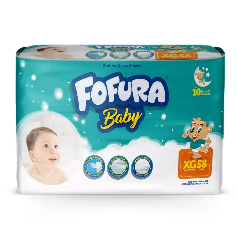 FRALDA FOFURA BABY HIPER XG 58U