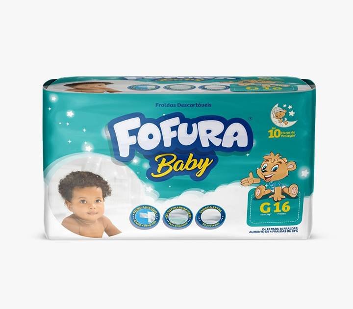 FRALDA FOFURA BABY JUMBINHO G 16U