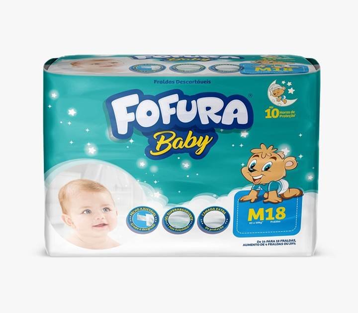 FRALDA FOFURA BABY JUMBINHO M 18U