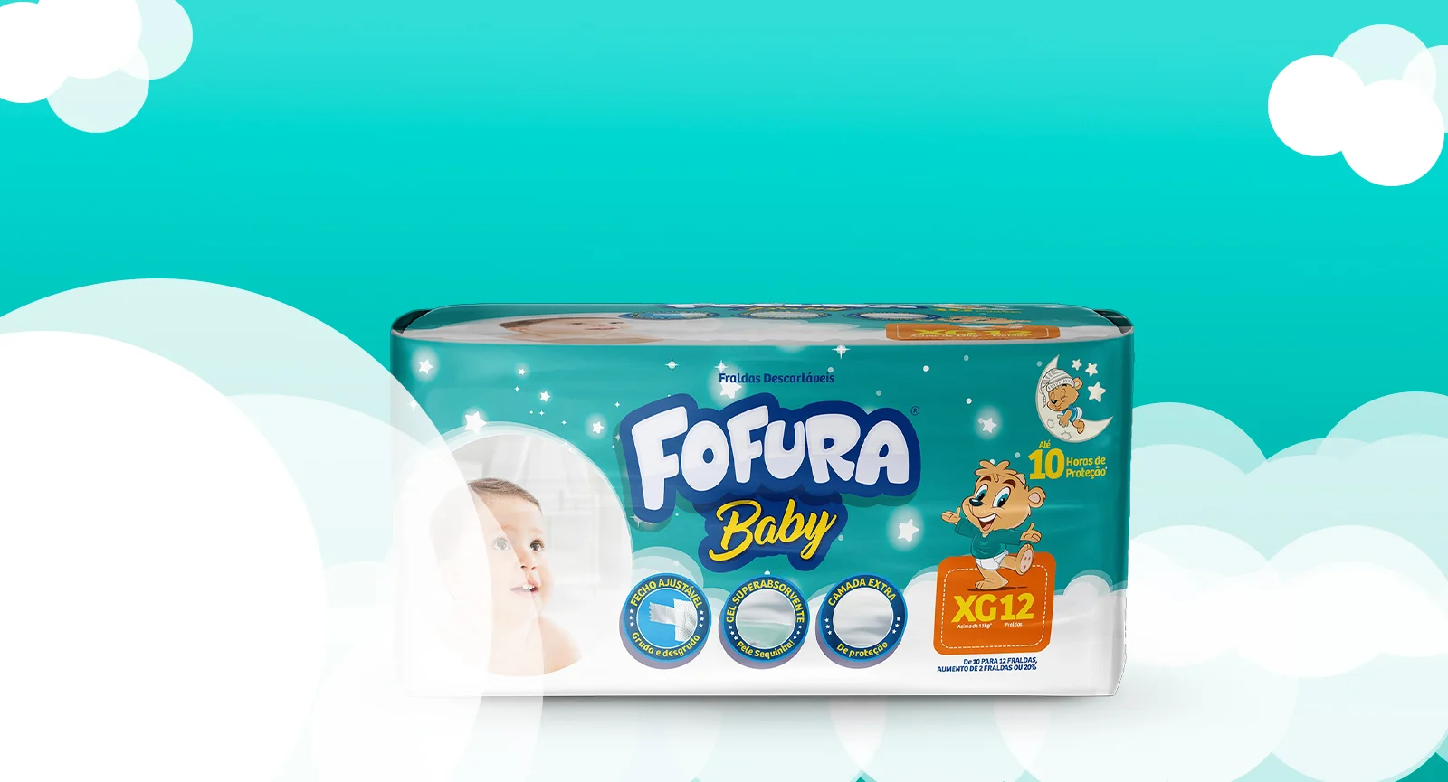 FRALDA FOFURA BABY JUMBINHO XG 12U