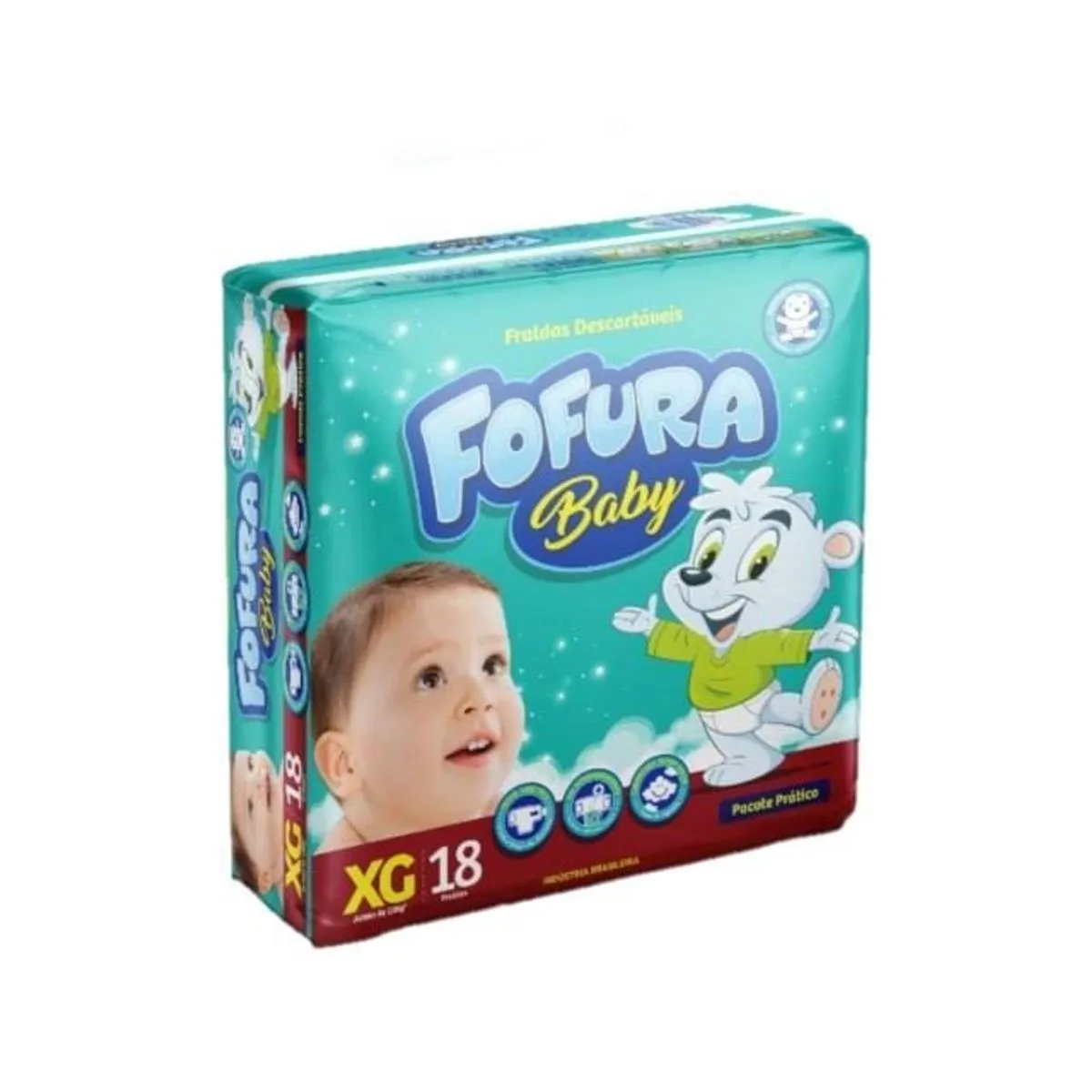 FRALDA FOFURA BABY JUMBO PRATICA XG 18U