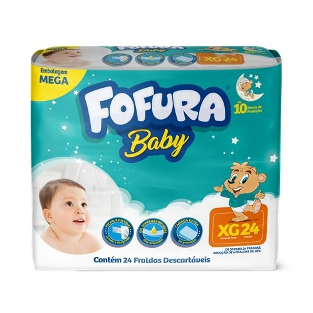 FRALDA FOFURA BABY MEGA XG 24U