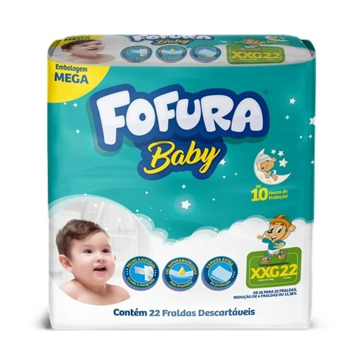 FRALDA FOFURA BABY MEGA XXG 22U
