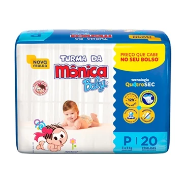 FRALDA TURMA DA MONICA BABY JUMBINHO P 20U
