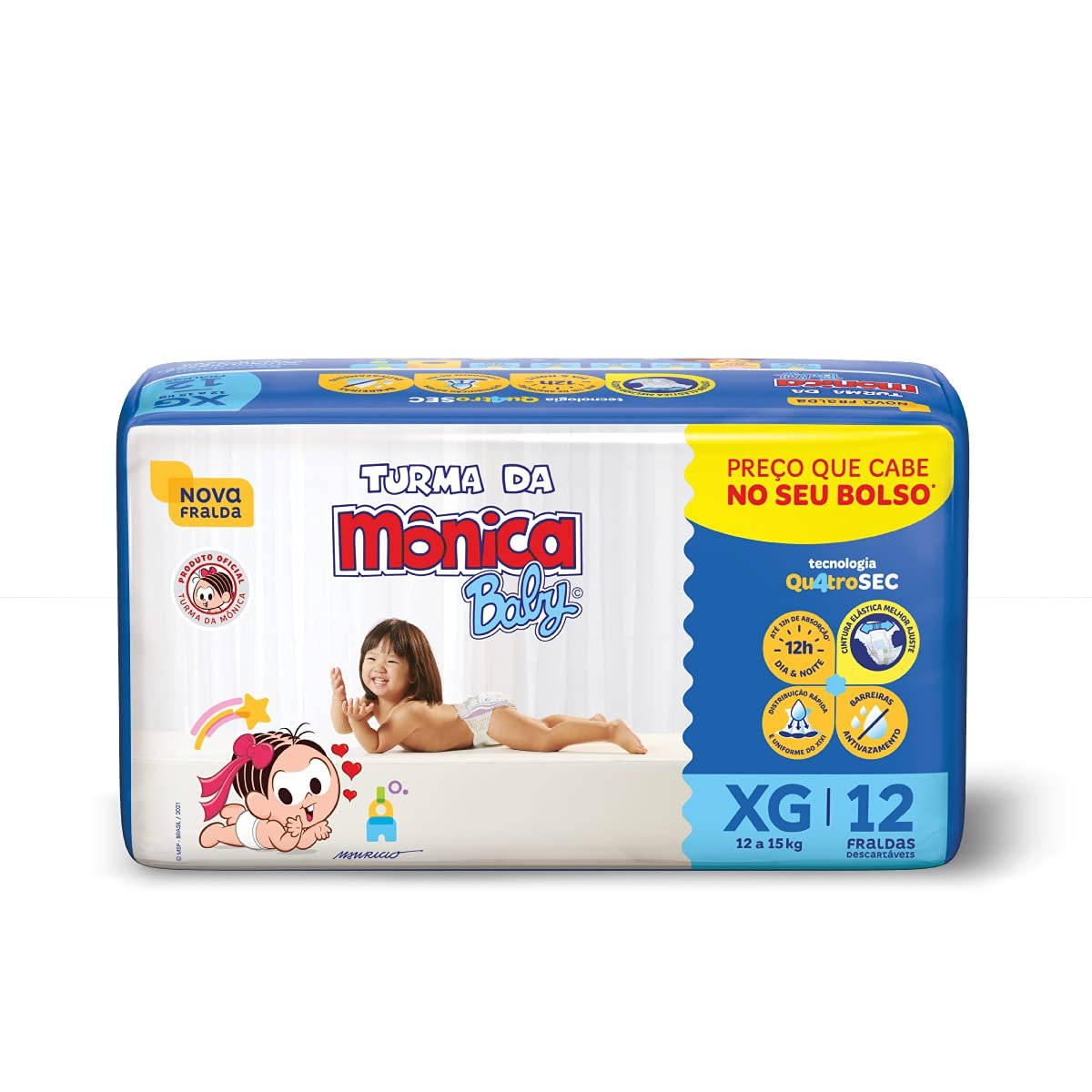 FRALDA TURMA DA MONICA BABY JUMBINHO XG 12U