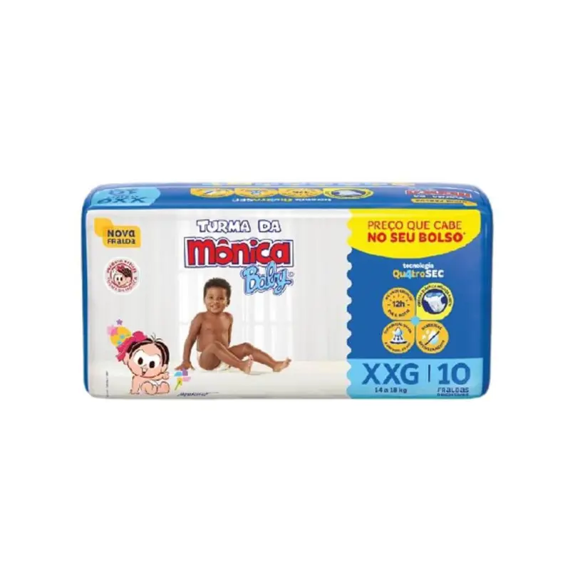 FRALDA TURMA DA MONICA BABY JUMBINHO XXG 10U