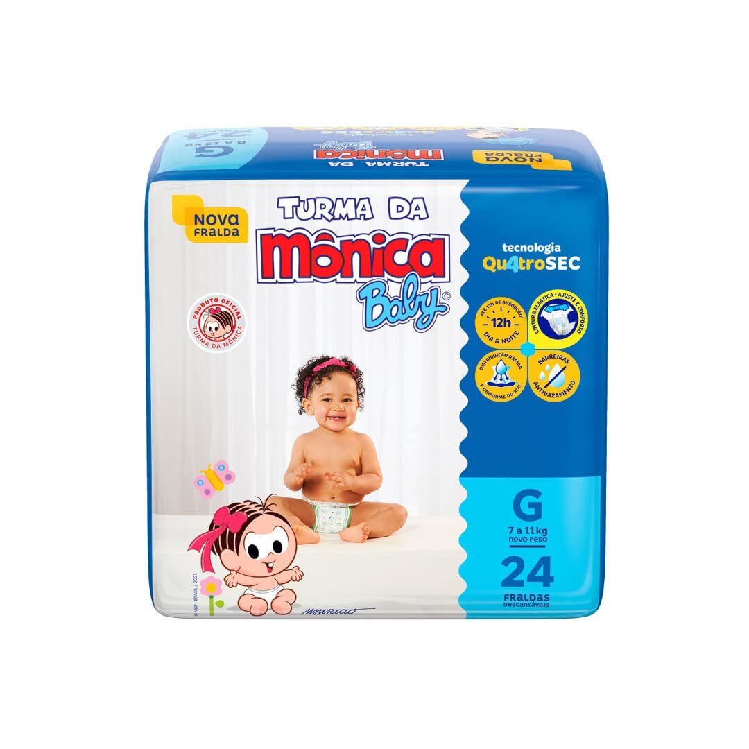 FRALDA TURMA DA MONICA BABY JUMBO G 24U