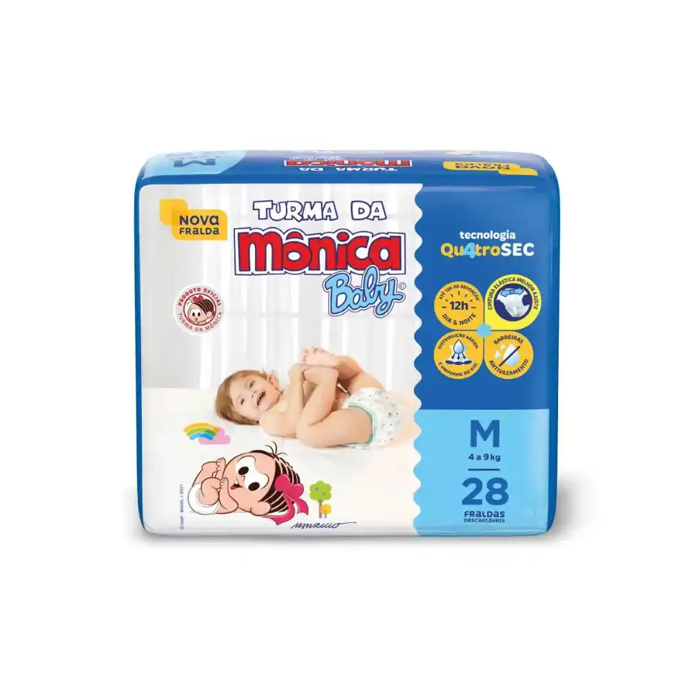 FRALDA TURMA DA MONICA BABY JUMBO M 28U