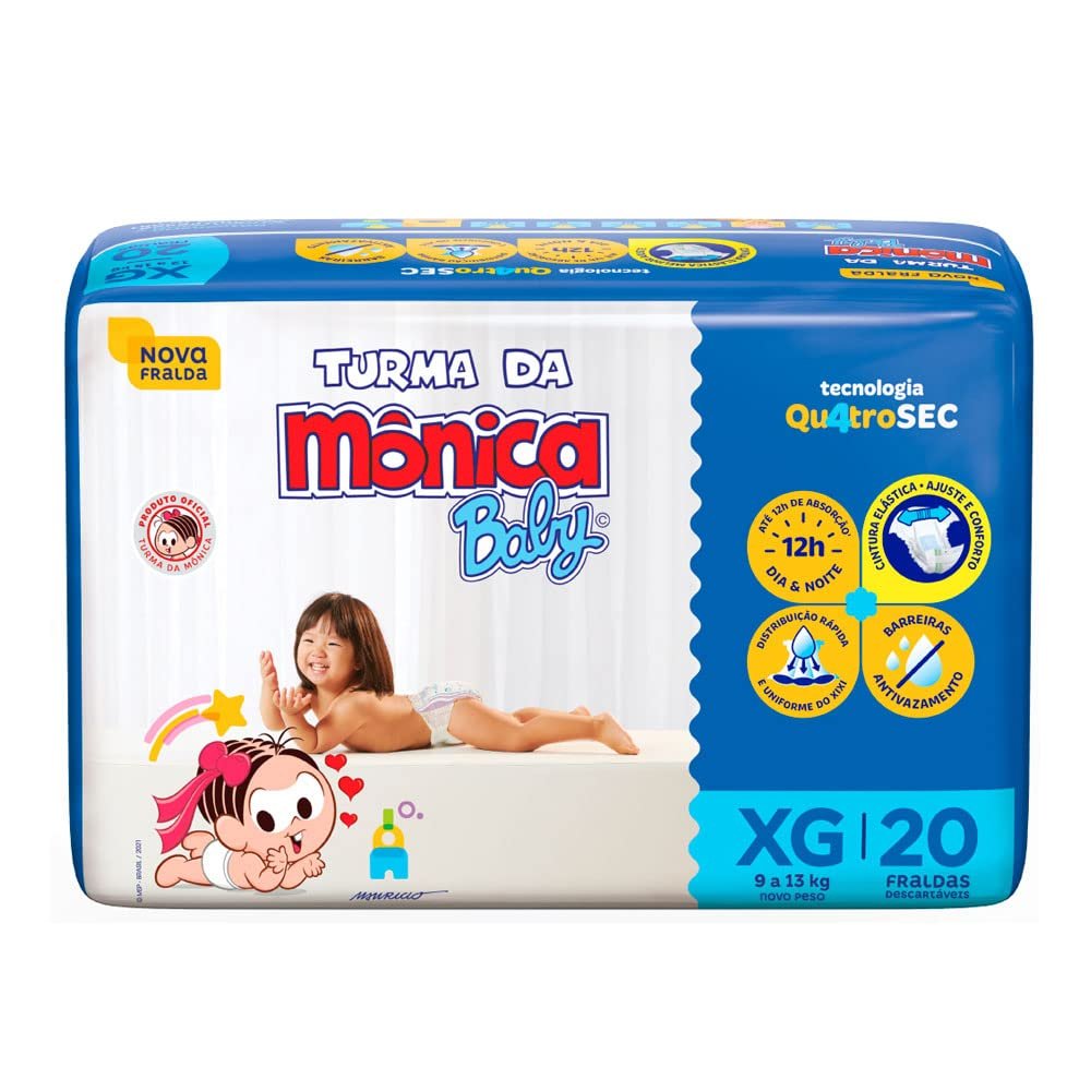 FRALDA TURMA DA MONICA BABY JUMBO XG 20U