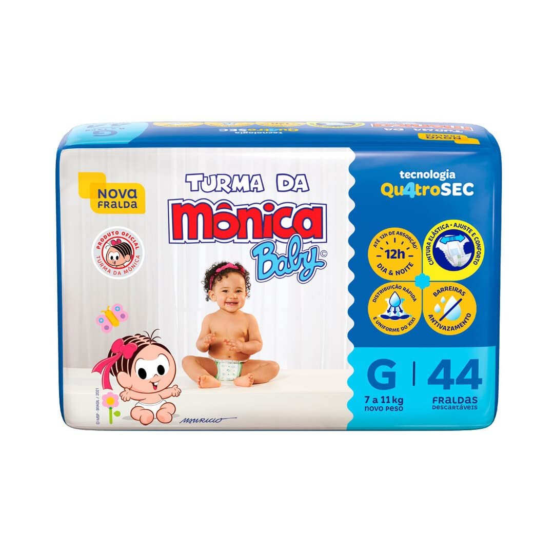 FRALDA TURMA DA MONICA BABY MEGA G 44U