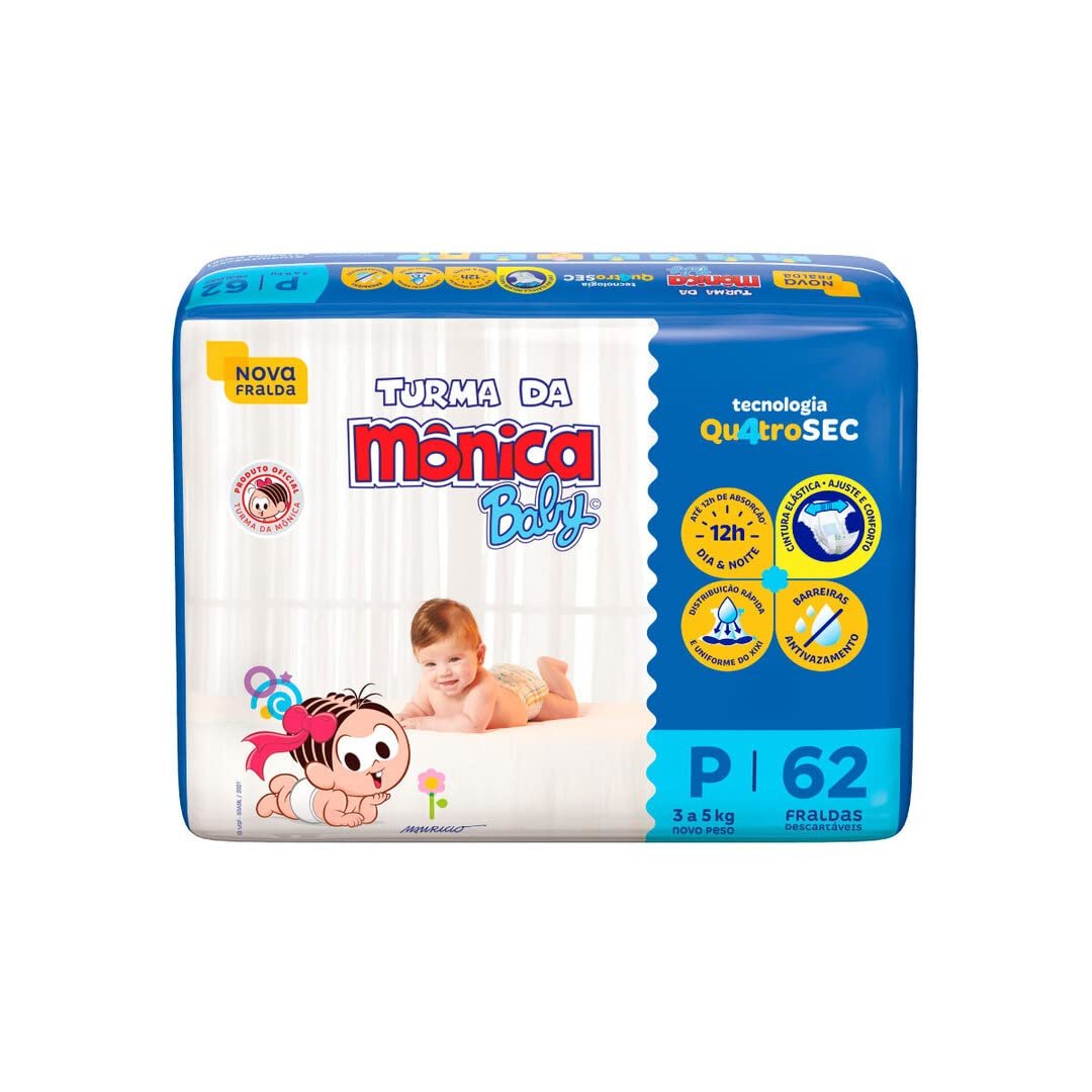 FRALDA TURMA DA MONICA BABY MEGA P 62U