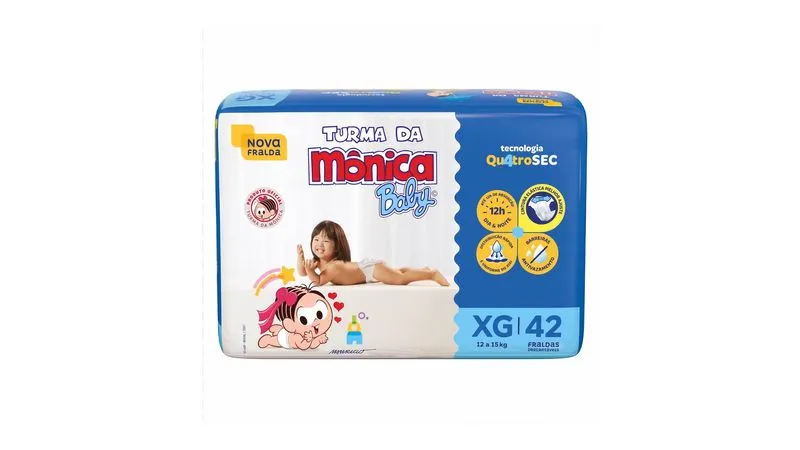 FRALDA TURMA DA MONICA BABY MEGA XG 42U