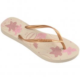 SANDALIA HAVAIANAS SLIM ORGANIC OURO FLORES 37/38