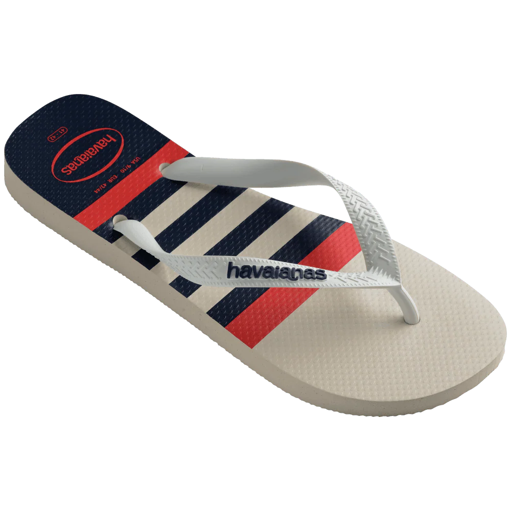 SANDALIA HAVAIANAS TOP NAUTICAL BRANCA 35/36
