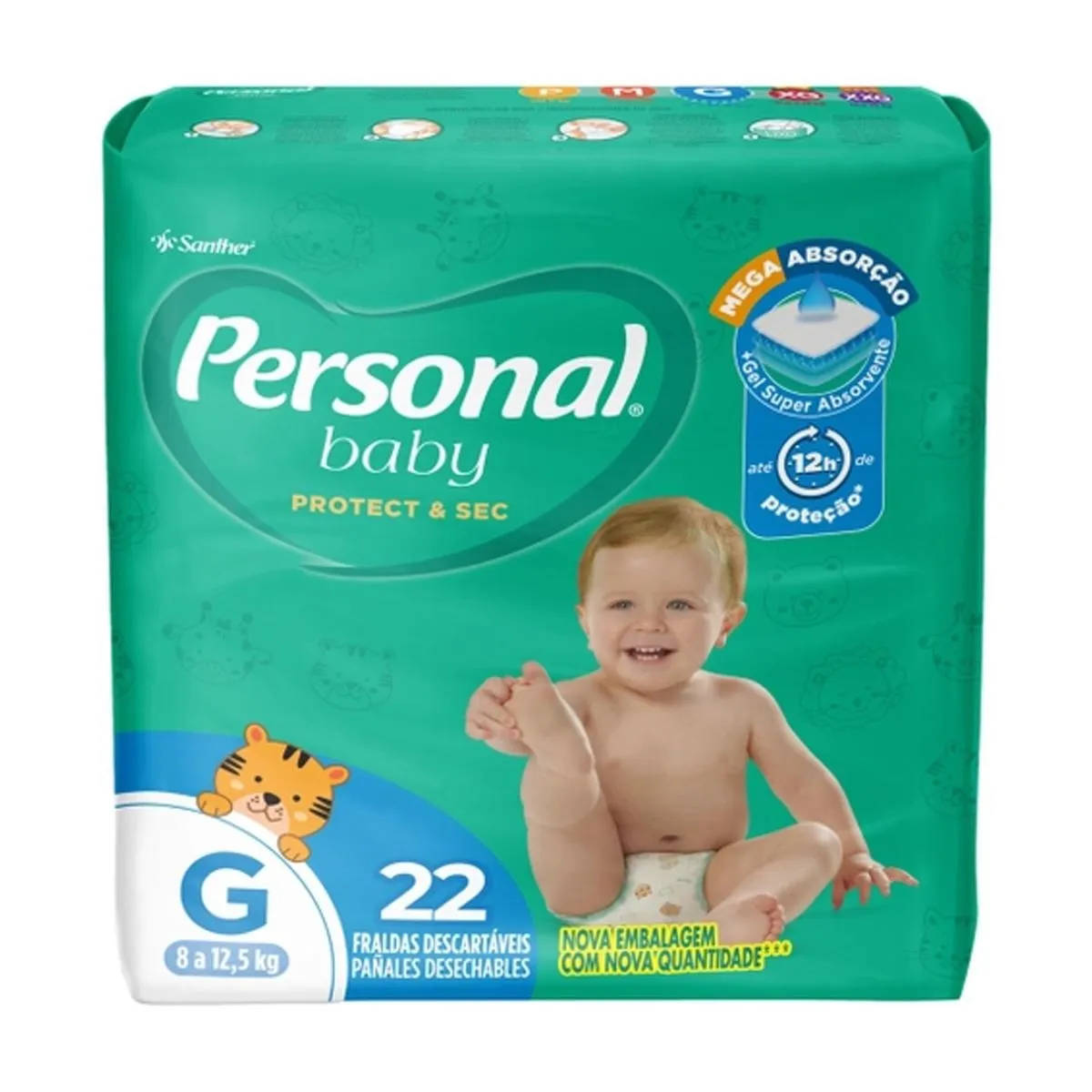 FRALDA BABY PERSONAL JUMBO G 22U