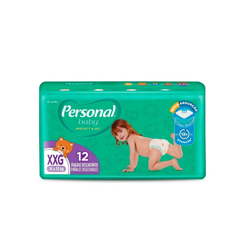 FRALDA BABY PERSONAL JUMBINHO XXG 12U