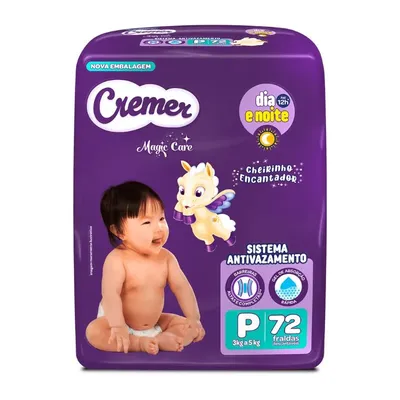 FRALDA BABY CREMER HIPER P 72U